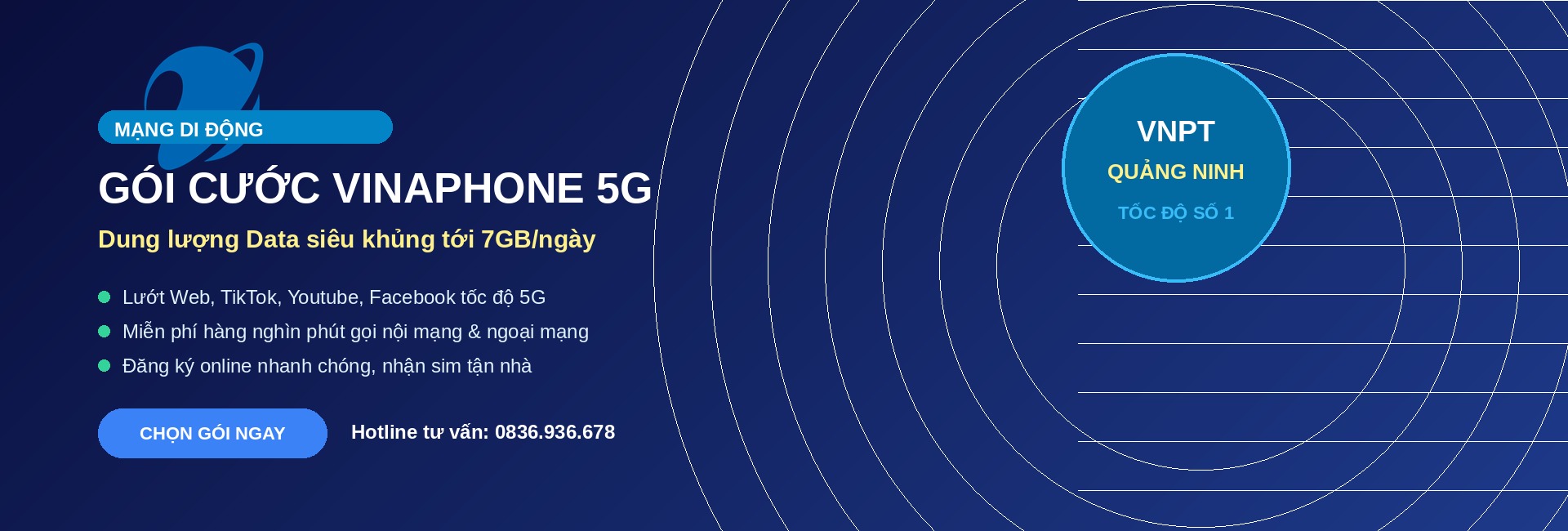 Gói cước Di động VinaPhone 5G siêu ưu đãi